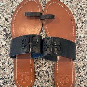 Tory Burch Black Leather Sandals